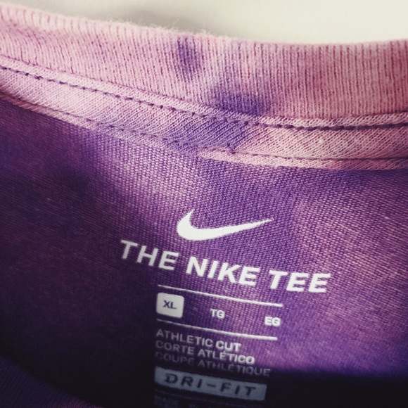 ❗️SOLD❗️Nike CustomizedCourt purpleTie Dye DRI-FIT - Picture 2 of 4